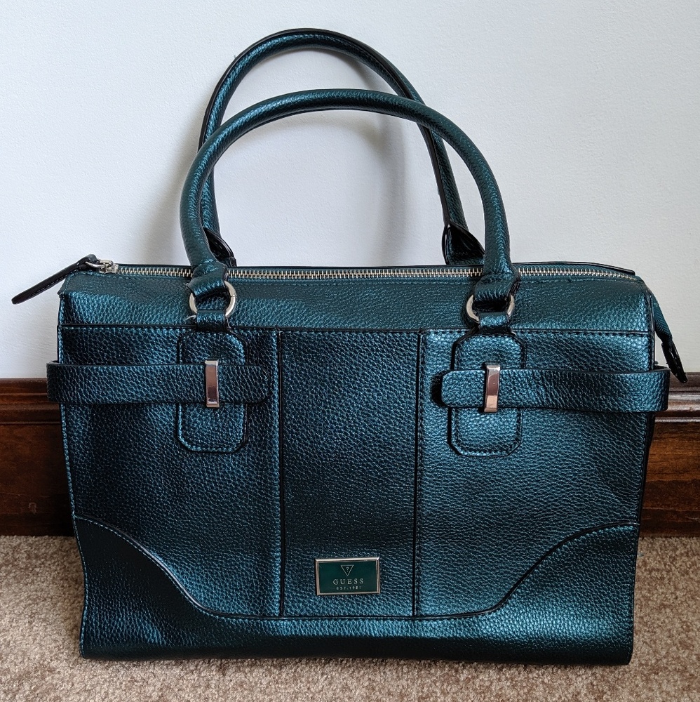 Aqua blue/green GUESS purse